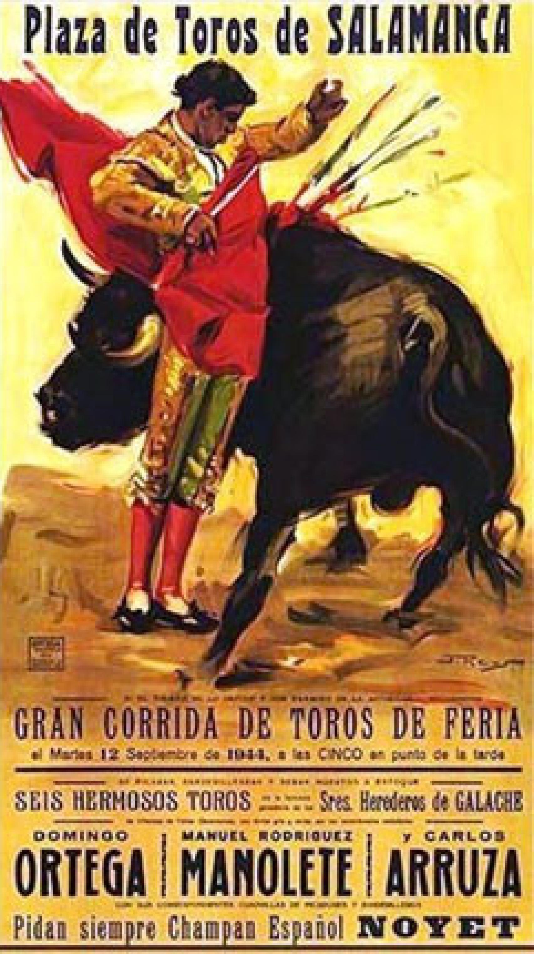 En Salamanca toreó una tarde en 1944 y en Valladolid hizo dos paseíllos