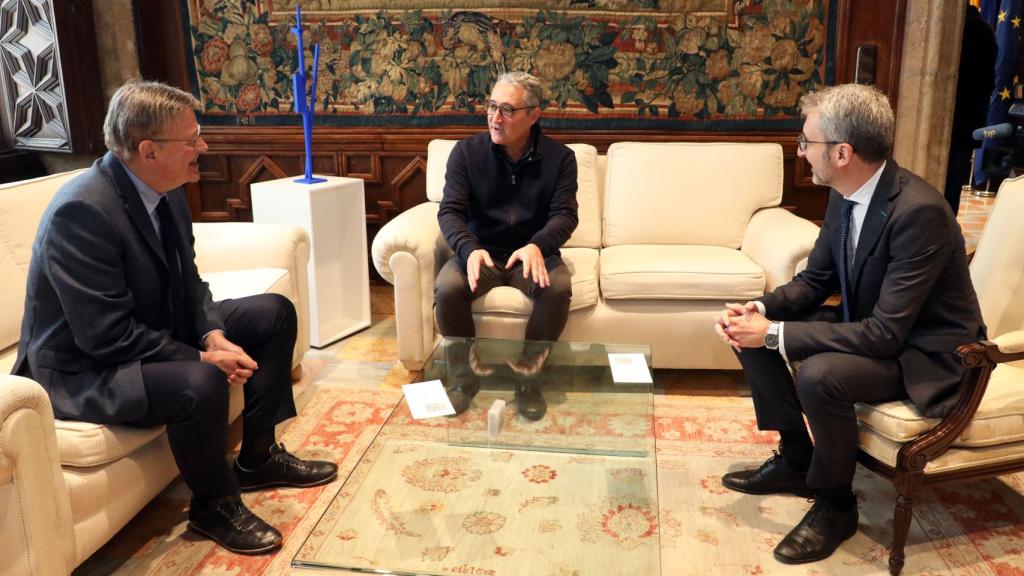 Ximo Puig, Vicent Cucarella y Arcadi España. EE