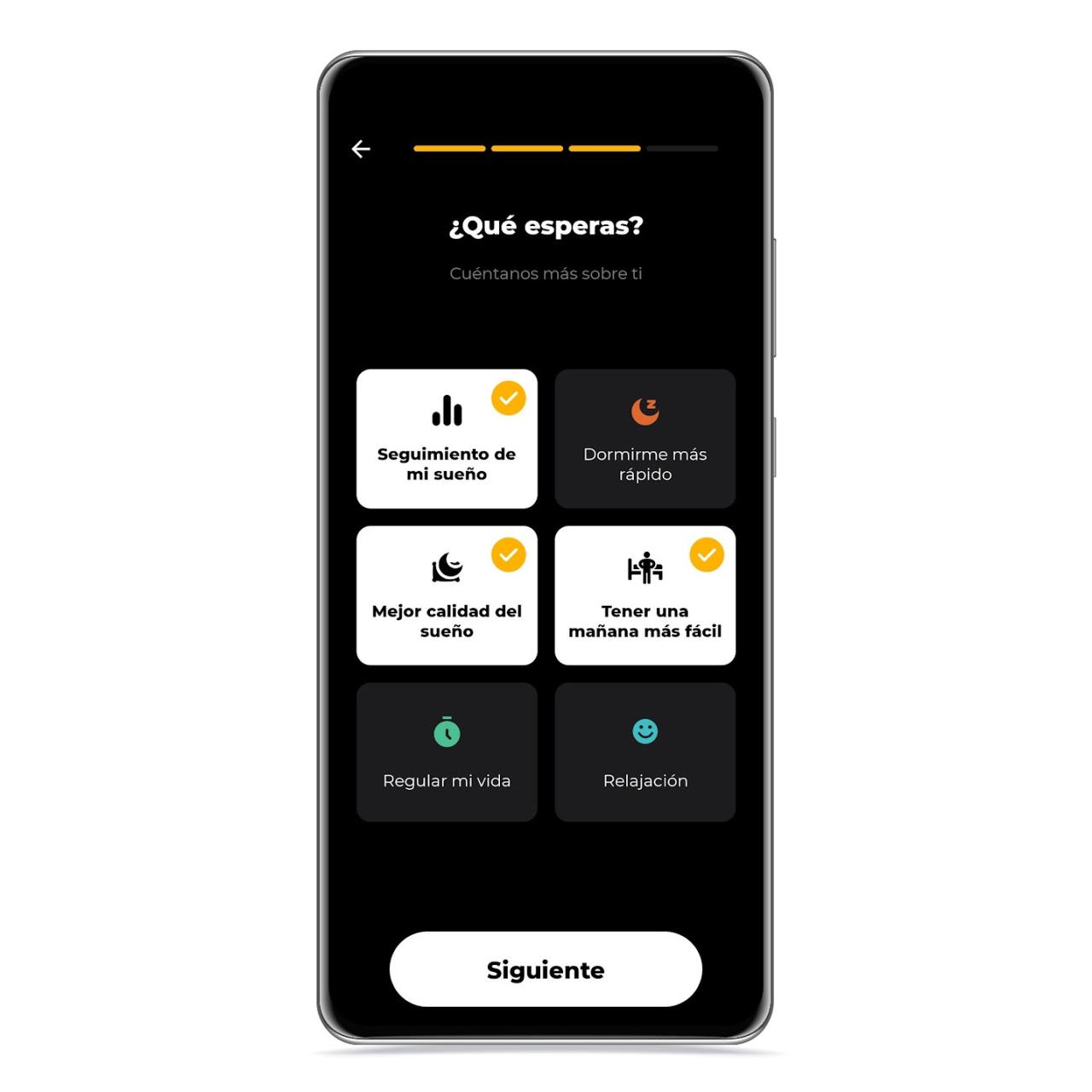 Opciones medición sueño