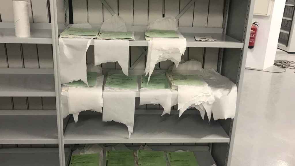 Expedientes en la Ciudad de la Justicia de Vigo.