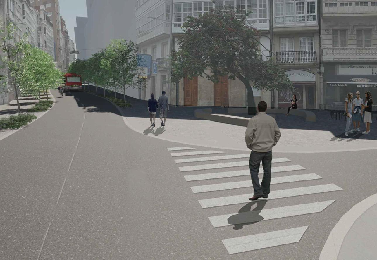 Así quedará la futura calle de San Andrés (Concello da Coruña).