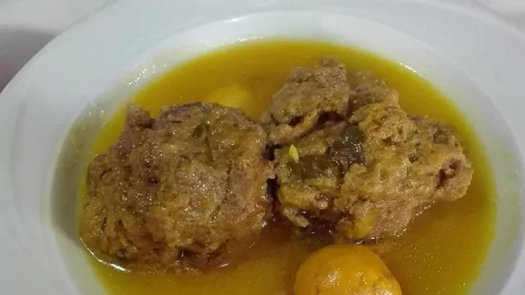 Un cocido con relleno o pelota de la Vega Baja, un manjar muy rural.