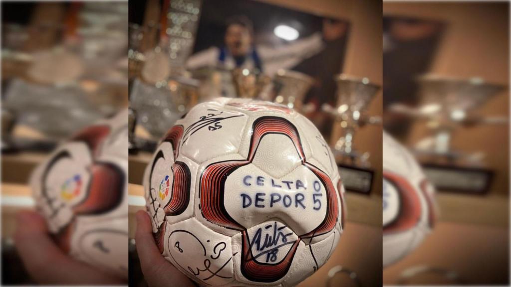 Víctor recuerda su hat trick al Celta.