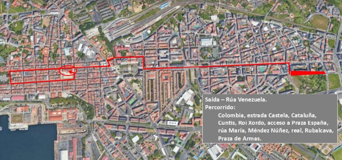 El recorrido de la Cabalgata de Reyes en Ferrol (Concello de Ferrol).