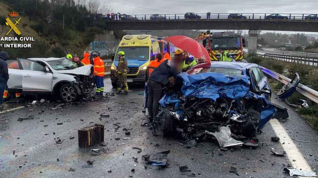 Accidente en Salvaterra (Pontevedra).