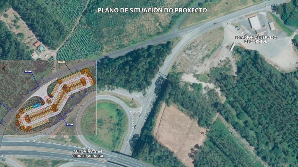 Emplazamiento del aparcamiento en Casanova