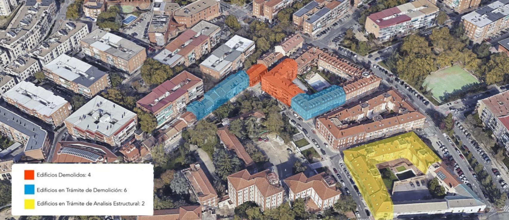 Plano de la zona afectada por la construcción del Metro en San Fernado de Henares realizado por la Consejería en 2022.