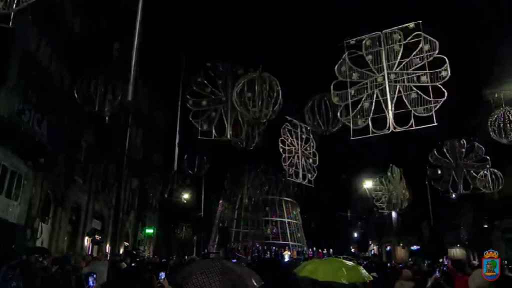 Luces de Navidad apagadas en Vigo.