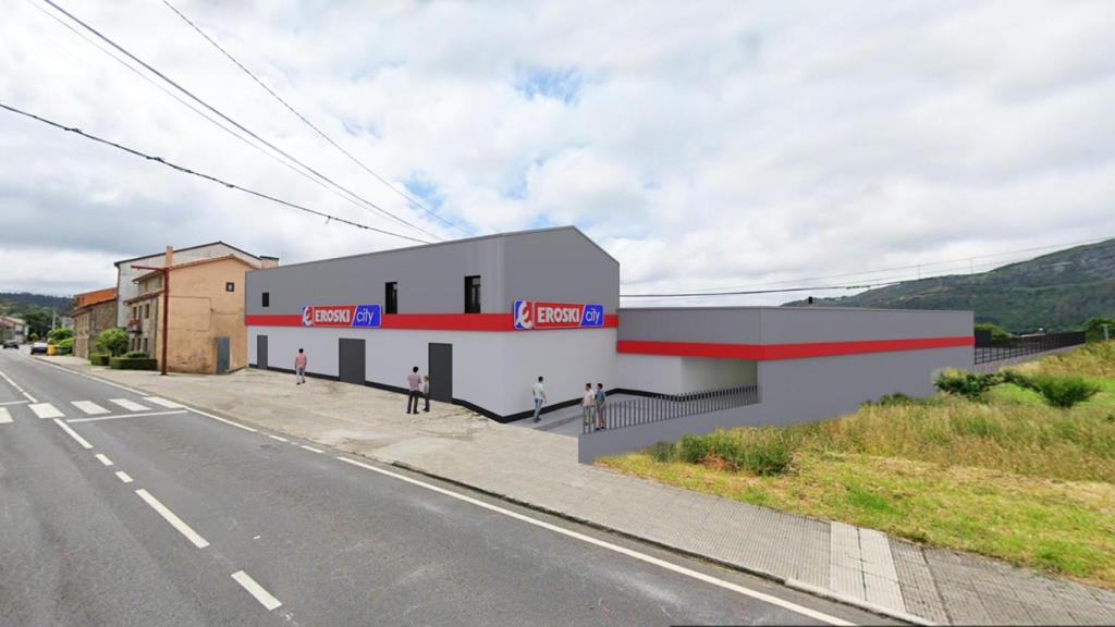 Así será el futuro Eroski de Vimianzo (A Coruña).
