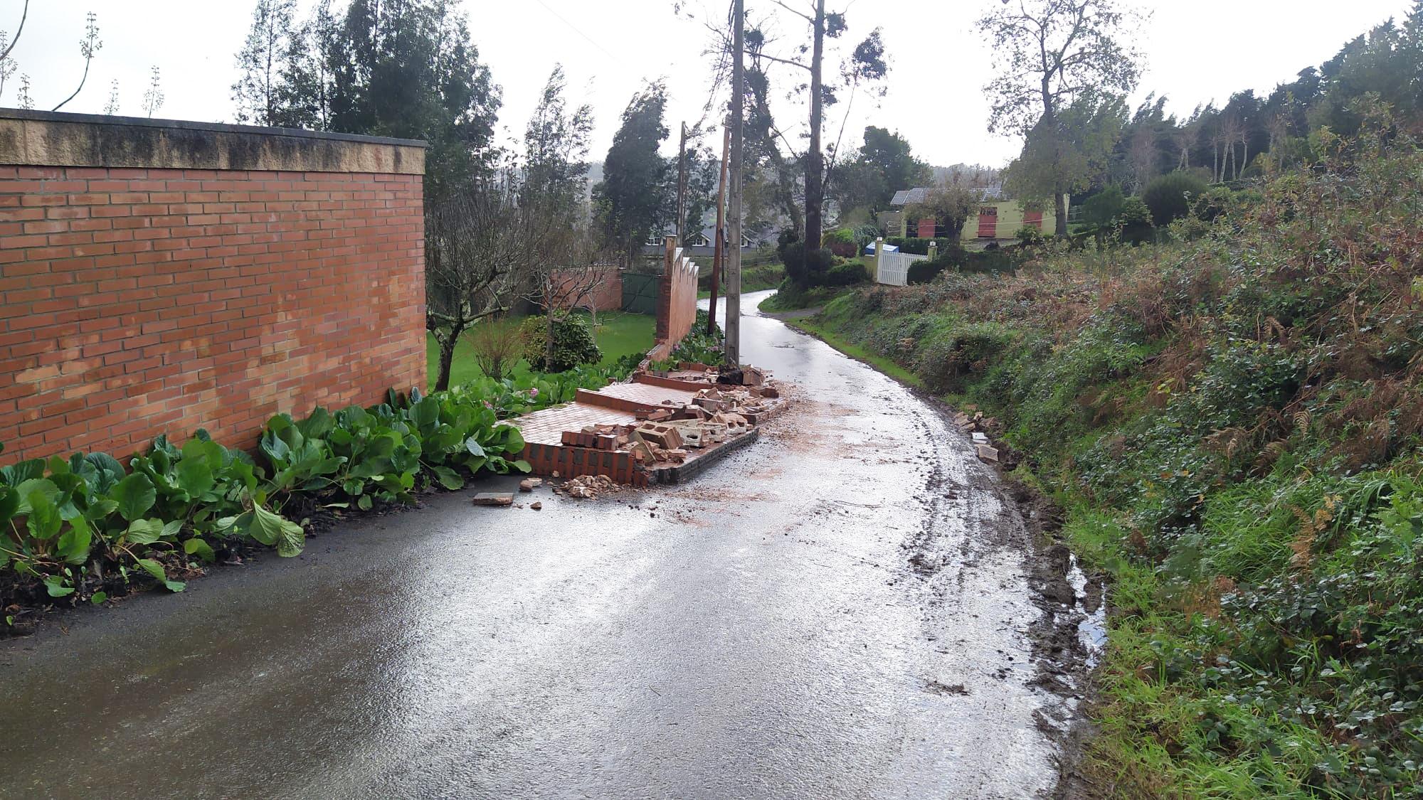Incidencia registrada a causa del temporal.