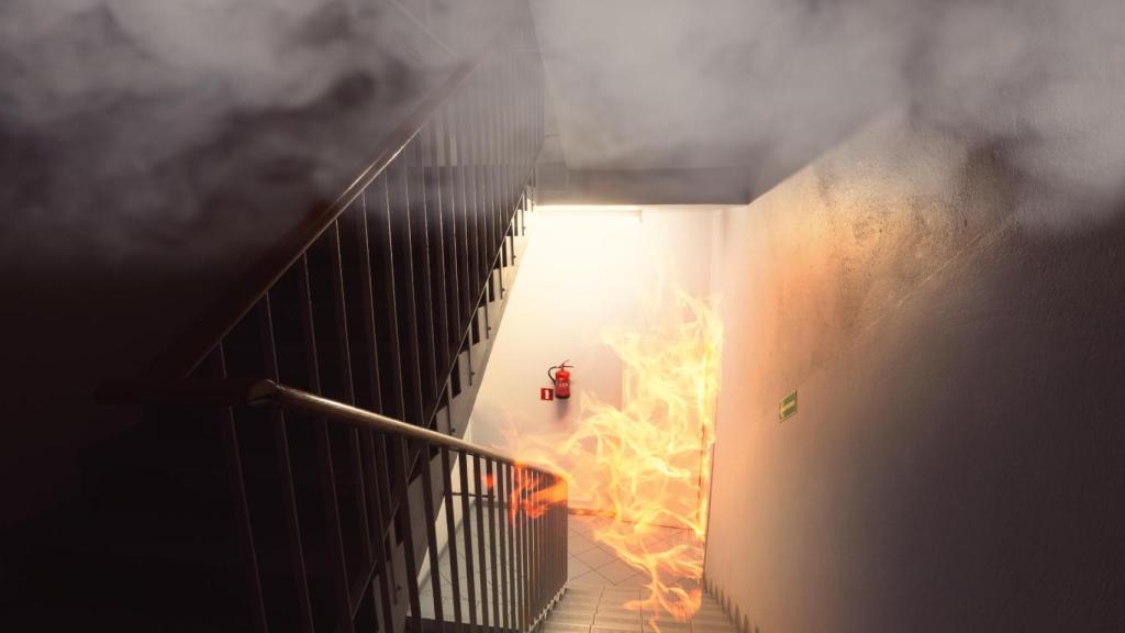 Un incendio en una imagen de archivo