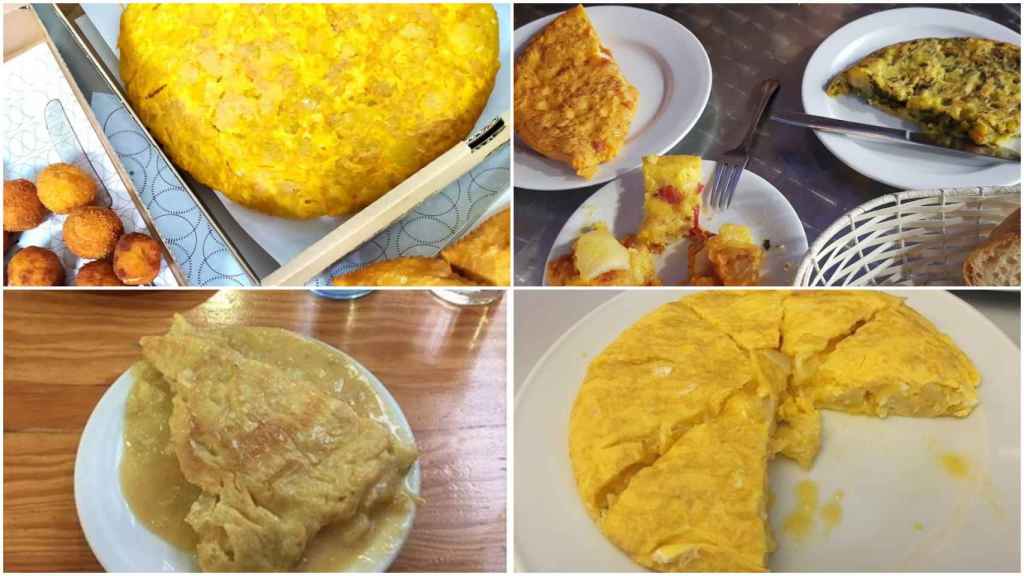 Tortillas de A Tapa do Barril, el Brillante, el Carballo y Tapas Areal.