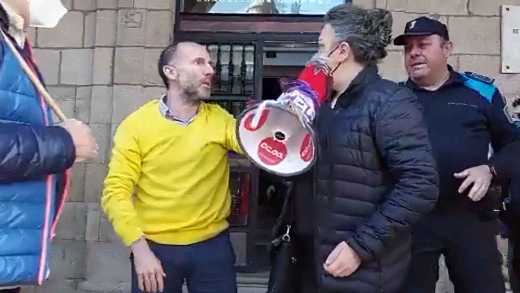 Imagen de un momento del incidente, que fue publicado por diversas personas en sus cuentas de Twitter.