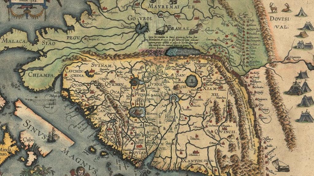 Mapa de China de Luiz Jorge de Barbuda. De 'Historia de las cosas más notables, ritos y costumbres del gran reino de la China' (Biblioteca Castro, 2022)