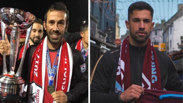 Cristian Portilla, a la izquierda, y Diego Portilla, a la derecha.