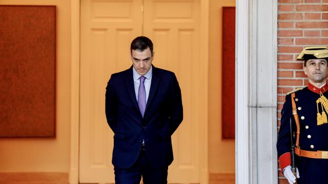El presidente del Gobierno, Pedro Sánchez, el pasado viernes en el Palacio de la Moncloa.