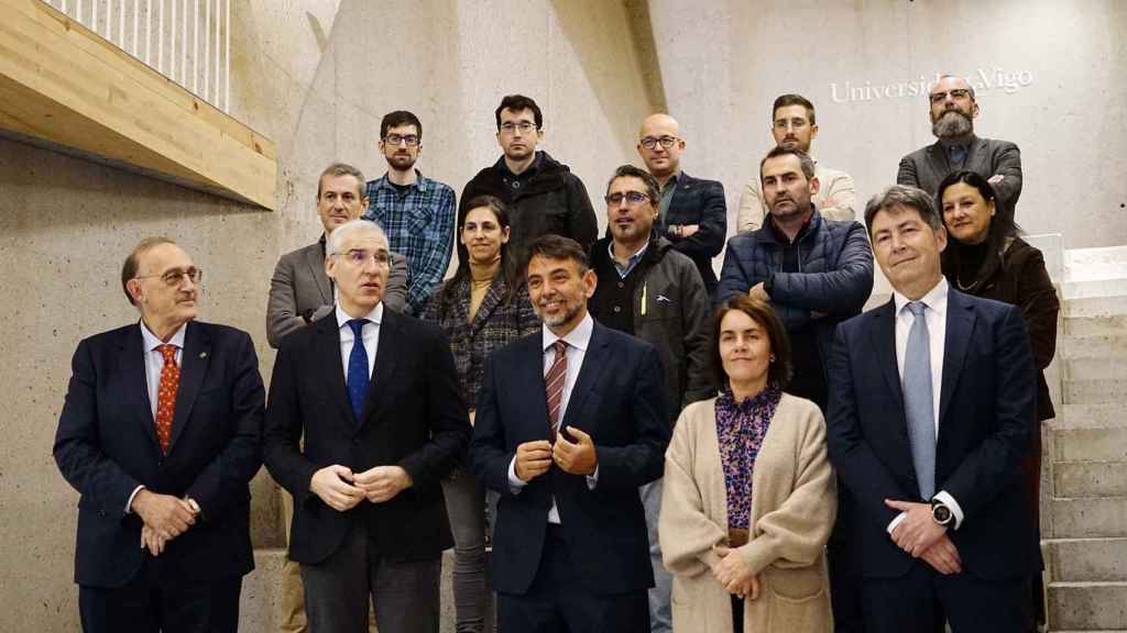 Presentación del convenio en el edificio Redeiras, en Vigo.