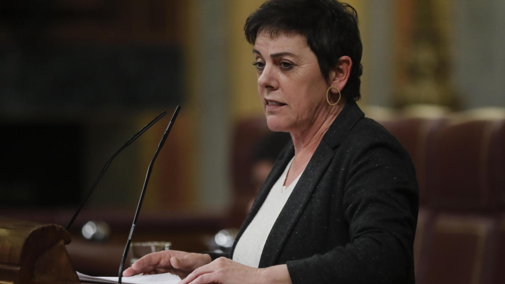 La portavoz parlamentaria de EH Bildu, Mertxe Aizpurua, este martes en el Congreso de los Diputados.
