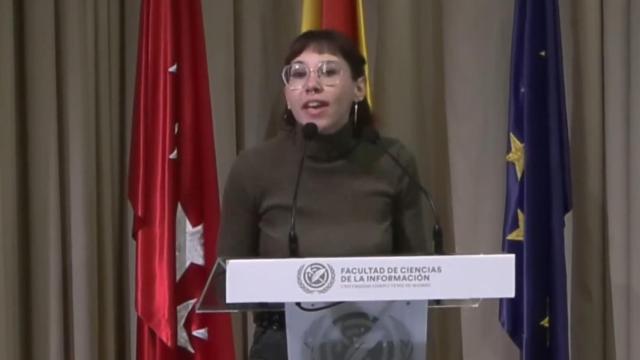 Eli, la alumna que insultó a Isabel Díaz Ayuso en la Complutense de Madrid.