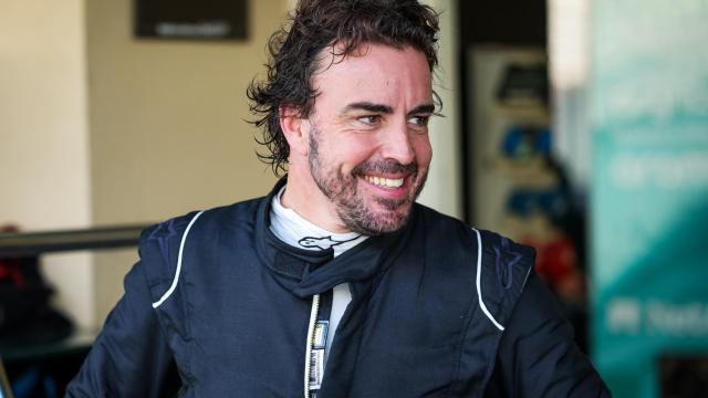 Fernando Alonso, en su primer test con Aston Martin