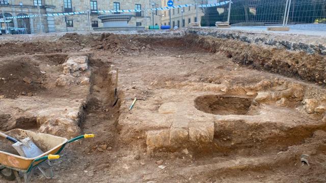 Restos arqueológicos en la Plazuela de San Bartolomé de Salamanca
