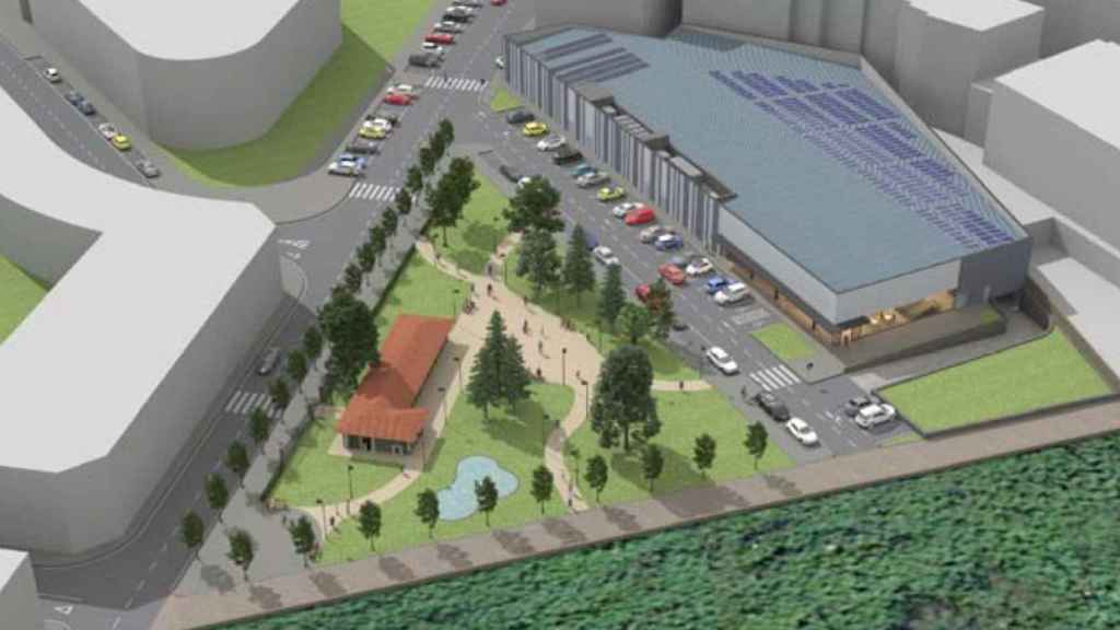 Infografía del nuevo parque público de Ponteareas.