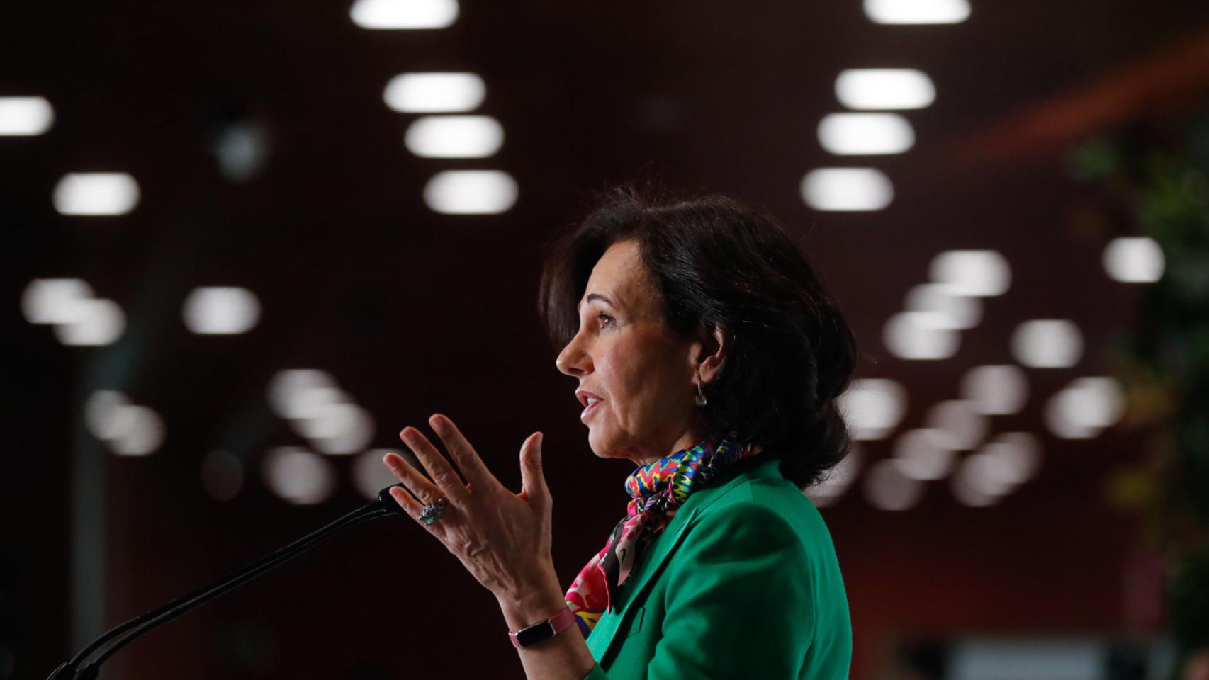 Ana Botín, presidenta de Santander, durante la presentación de resultados del jueves.