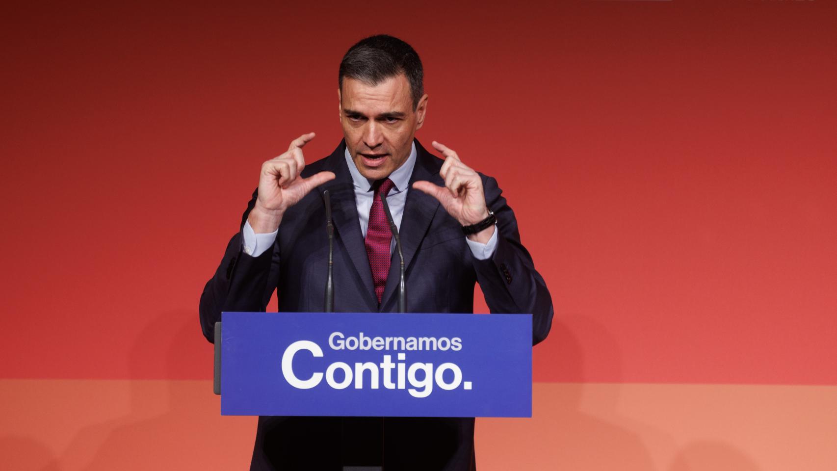 Pedro Sánchez, este miércoles, en el acto 'Emprendiendo el futuro que queremos'.