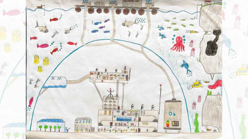 Dibujo ganador en la categoría de 5º y 6º de Primaria, de Miguel Xiaozhu Doce Trigo, de A Coruña.