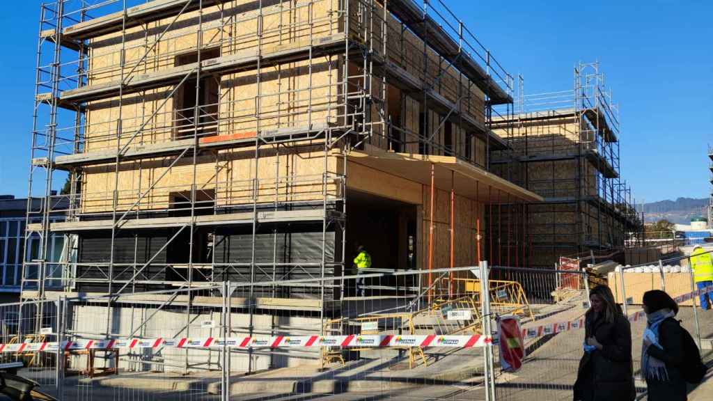 Avance de las obras de la ampliación del centro de salud de O Porriño.