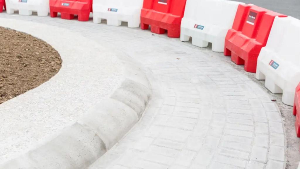 Imagen de archivo de unas obras en una glorieta.