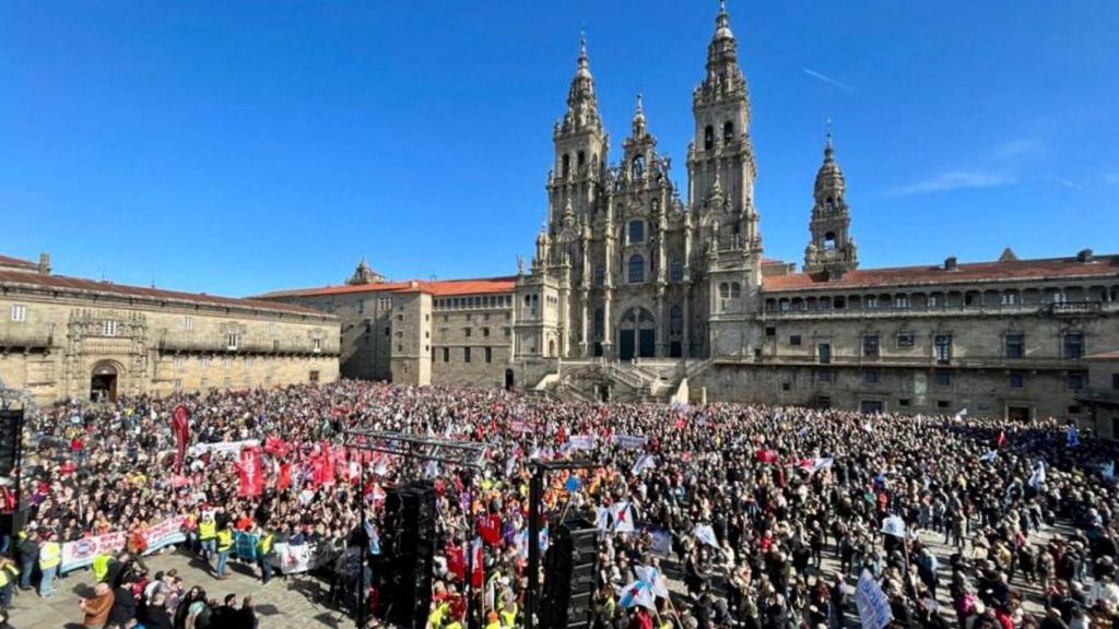Manifestación en Santiago.