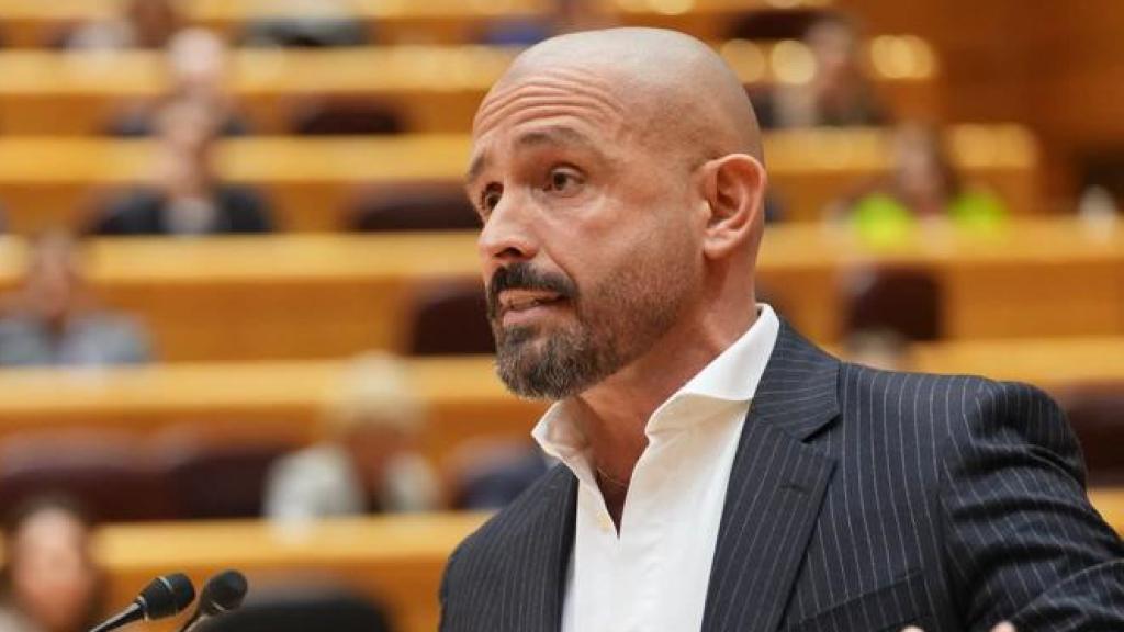 El senador del PP Jaime de los Santos, el pasado miércoles durante el debate en la Cámara Alta.