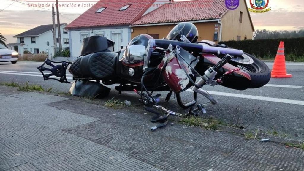 Estado en el que quedó la moto