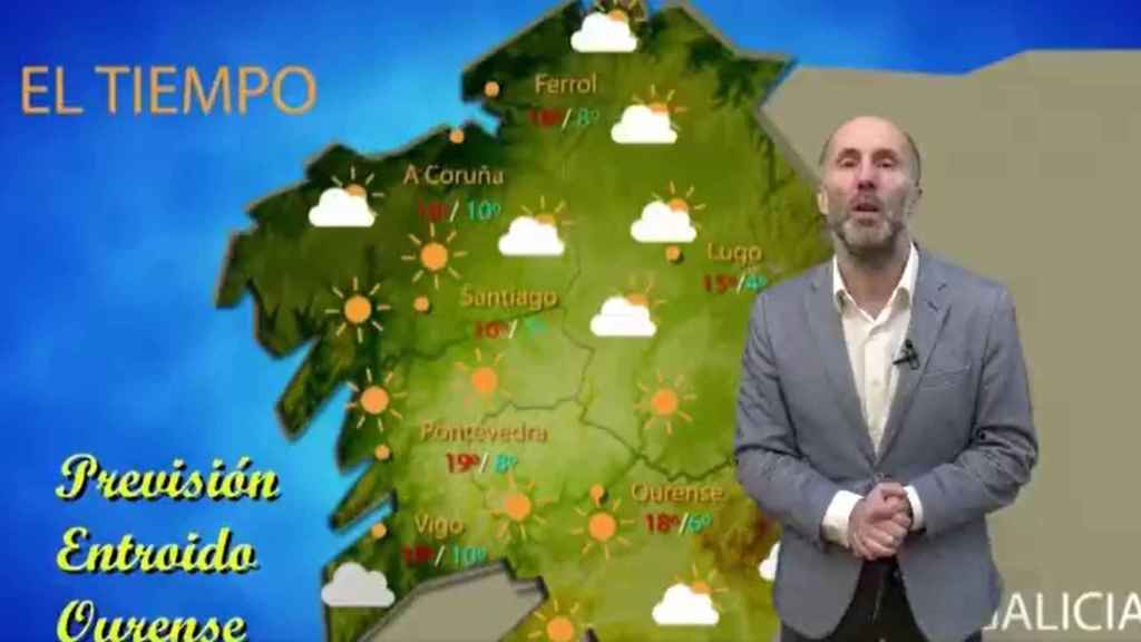 Vídeo de Jácome anunciando la programación del Entroido como el parte del tiempo.