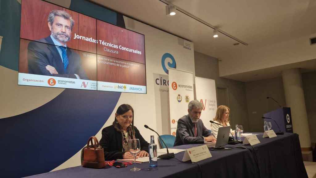 Carlos Lesmes en la clausura de las jornadas en Vigo.