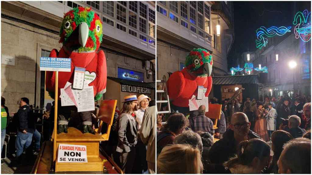 El loro Ravachol reivindicando la sanidad pública.