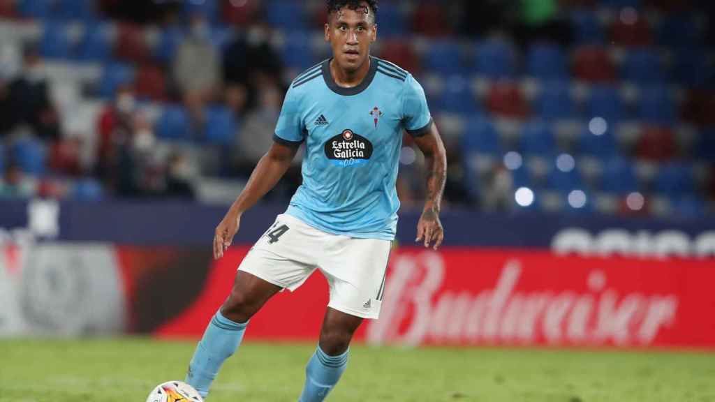 Tapia, durante un partido con el Celta la temporada pasada.