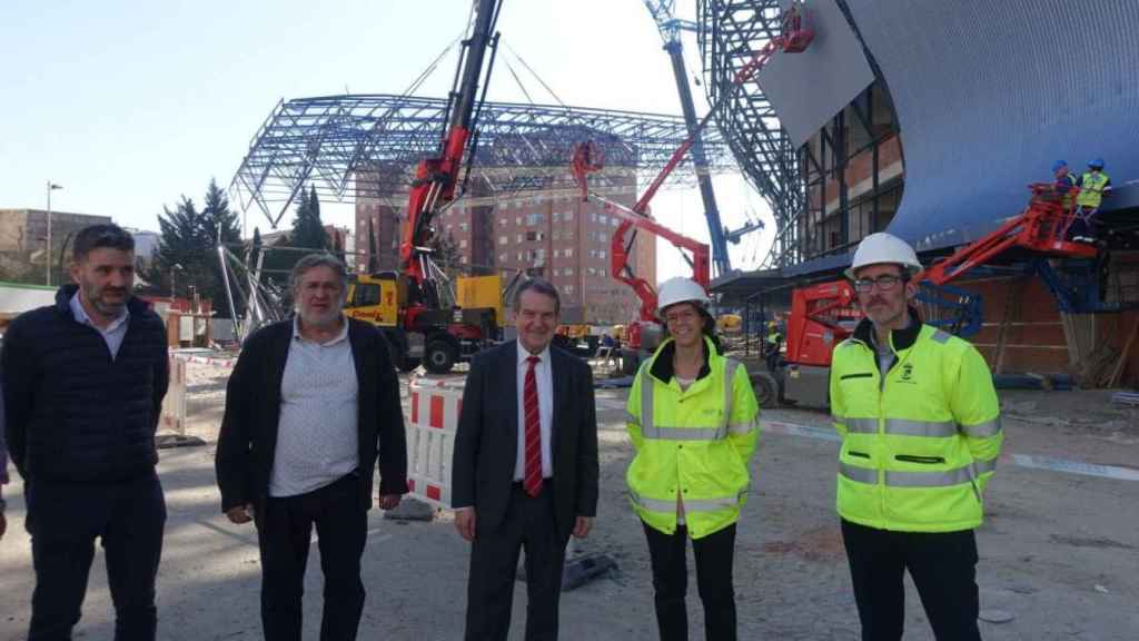 Visita del alcalde a las obras de Marcador.