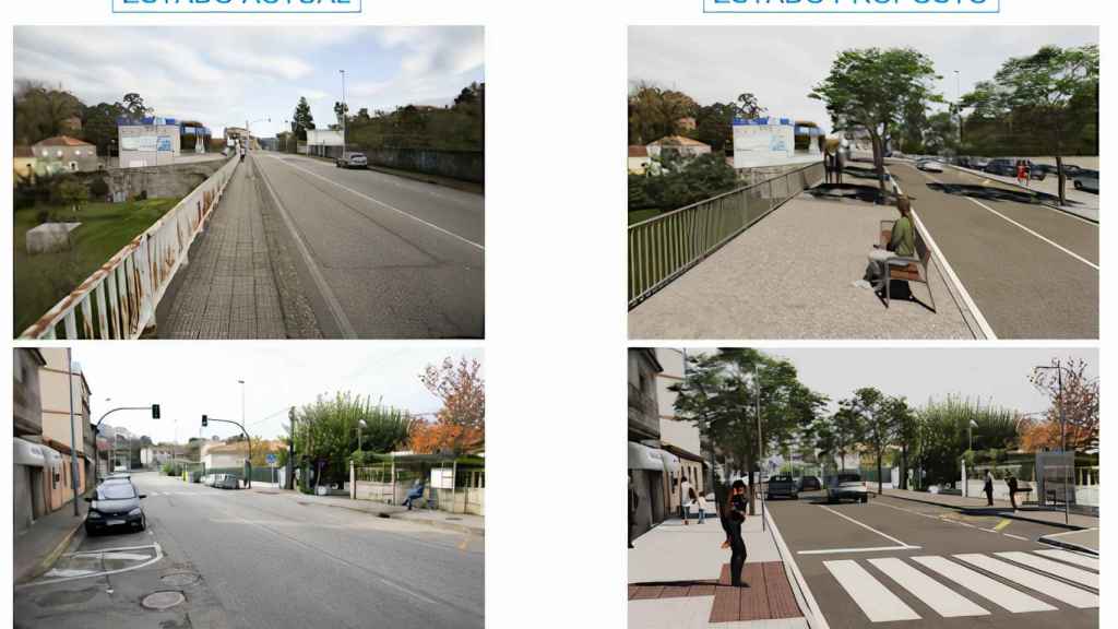 Infografías de la humanización de la avenida de Galicia.