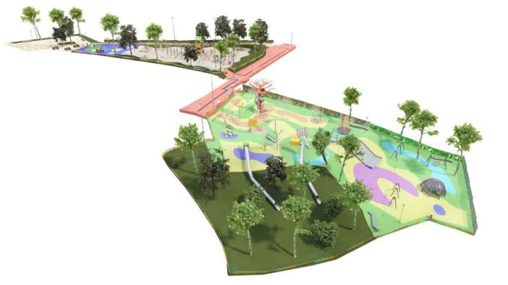 Infografía del parque infantil de Finca Matías.