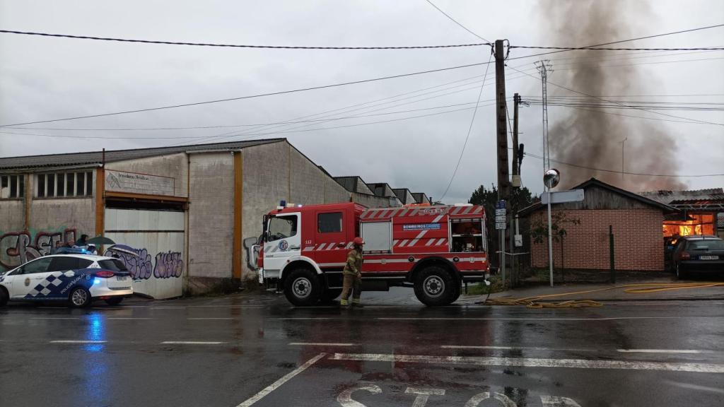 Incendio en un galpón