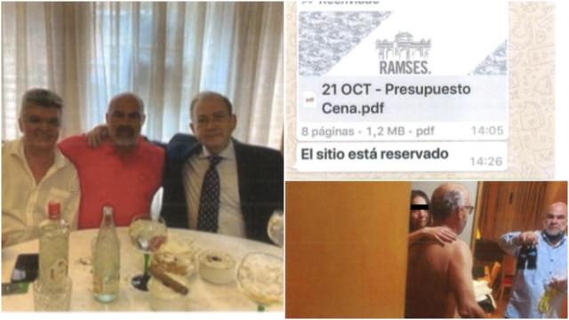 Varios de los detenidos en la trama, la reserva del Ramsés y una de sus noches con prostitutas.