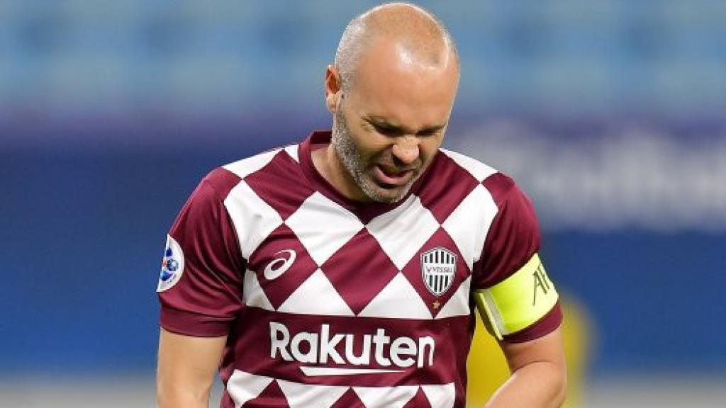 Andrés Iniesta en una imagen de archivo con el Vissel Kobe.