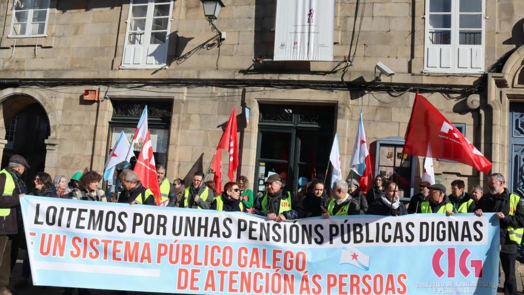 Concentración en Santiago de Compostela en una imagen de archivo