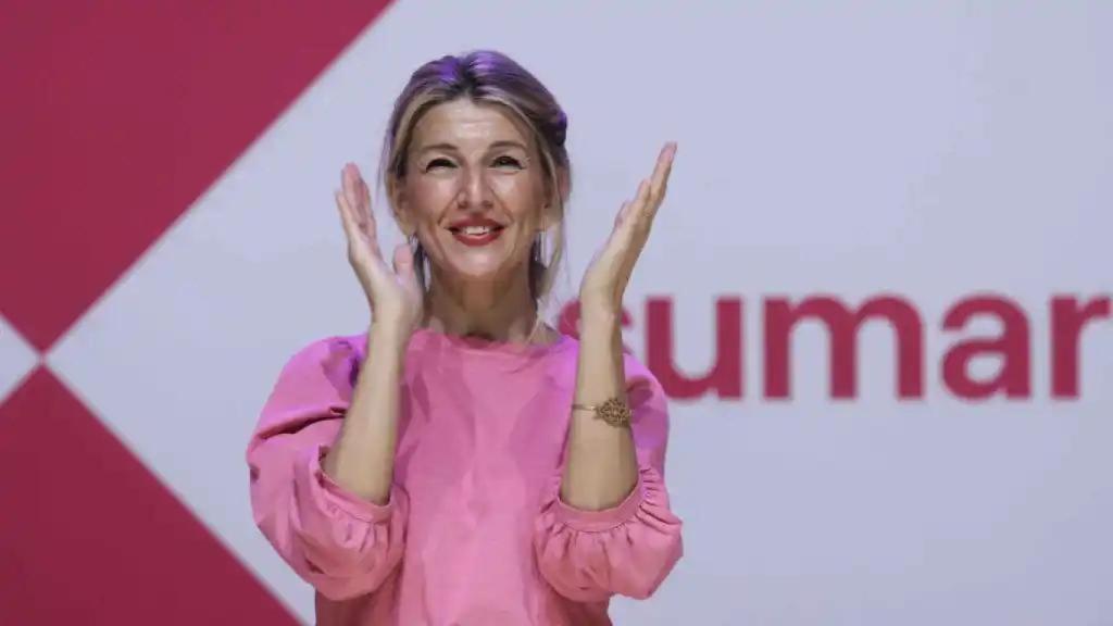 Yolanda Díaz, en un acto de SUMAR