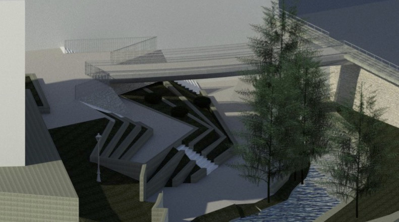 Propuesta de renaturalización del río dos Gafos. Infografía: Concello de Pontevedra