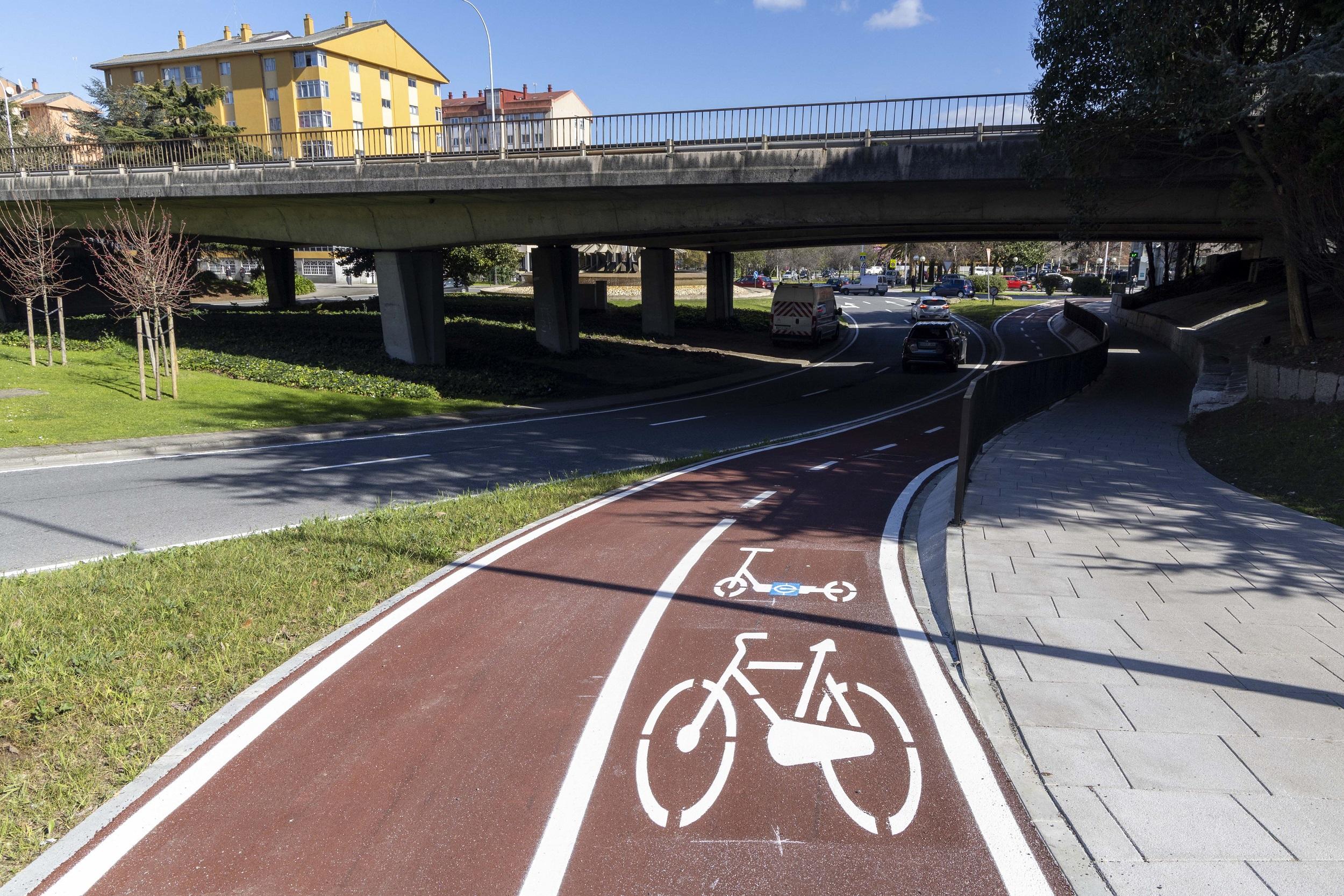 El nuevo tramo de carril bici de A Coruña (Concello da Coruña).
