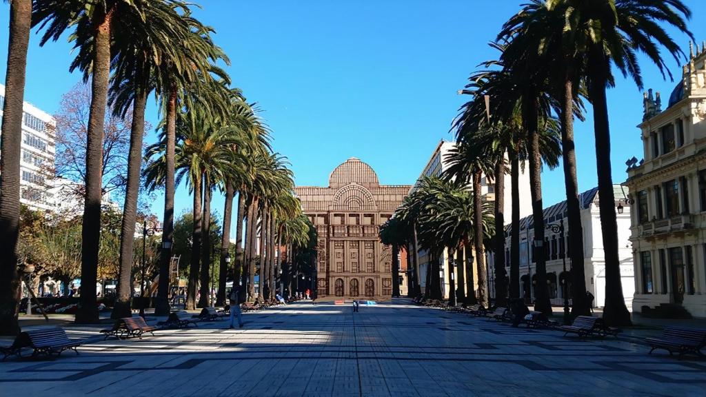 Fotomontaje de cómo sería el Teatro Colón al estilo Crystal Palace