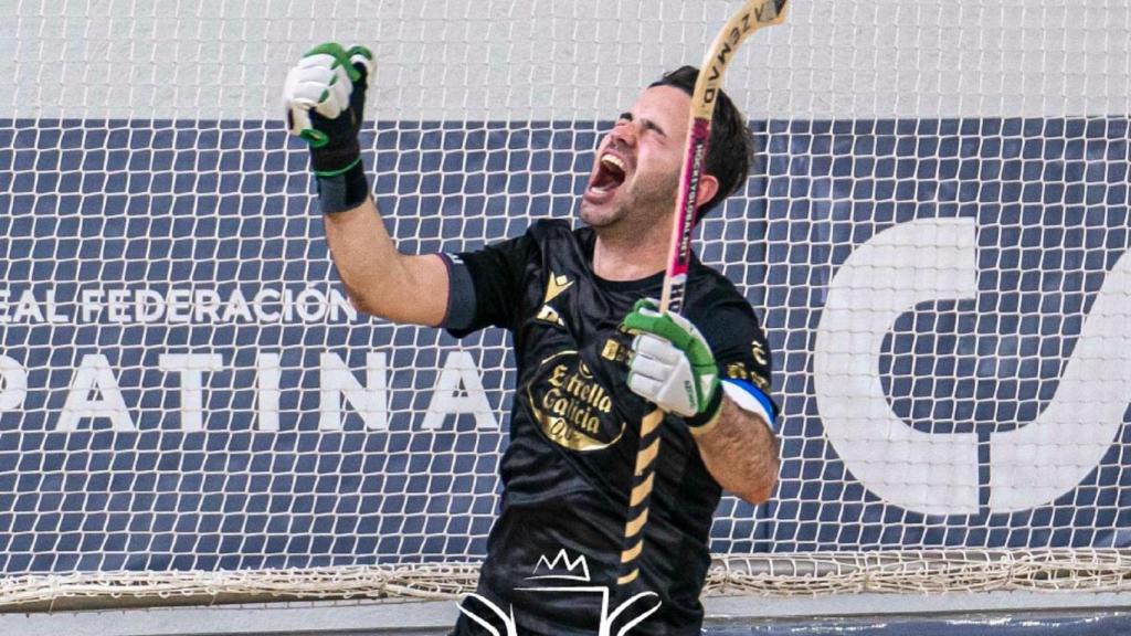 El coruñés Dava Torres celebrando un gol durante esta temporada.